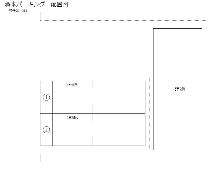 酒本パーキングの駐車配置図