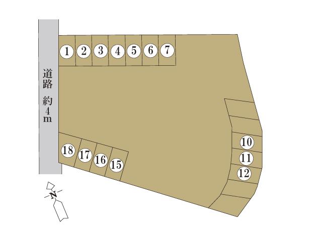湊月極駐車場の駐車配置図