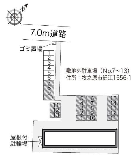 寄子(33843) 敷地外駐車場の駐車配置図