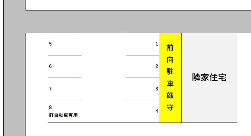 森屋駐車場1の駐車配置図