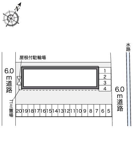 出水中央(40329)の駐車配置図