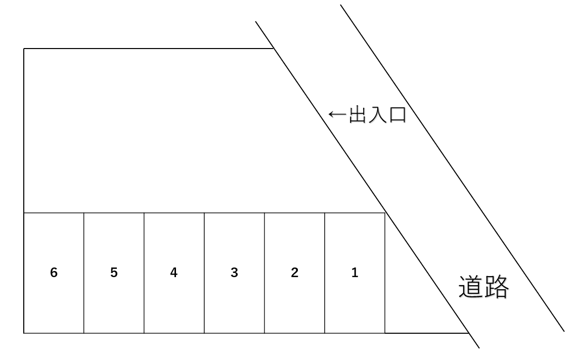 花島パーキングの駐車配置図