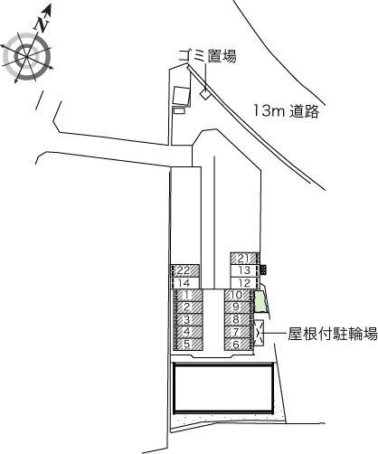 亀山Ⅱ(42256)の駐車配置図