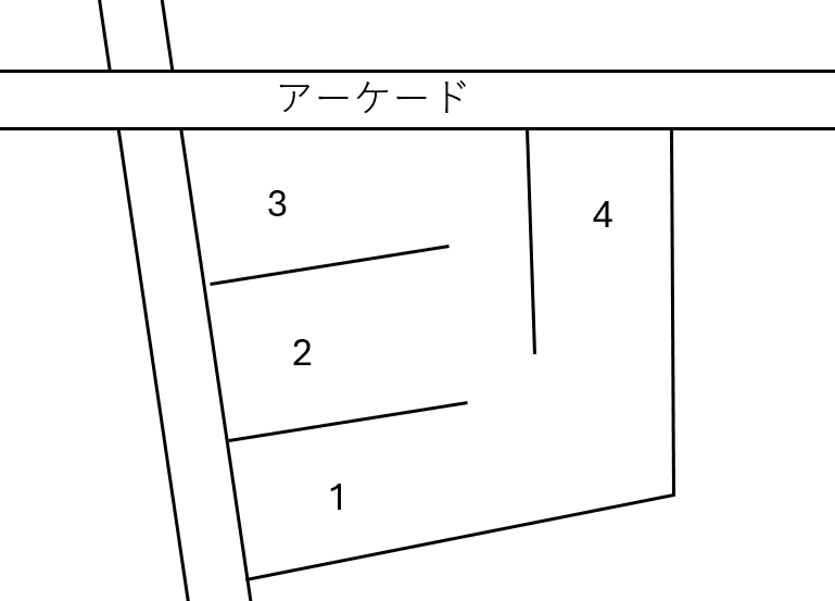 中町16-2駐車場の駐車配置図