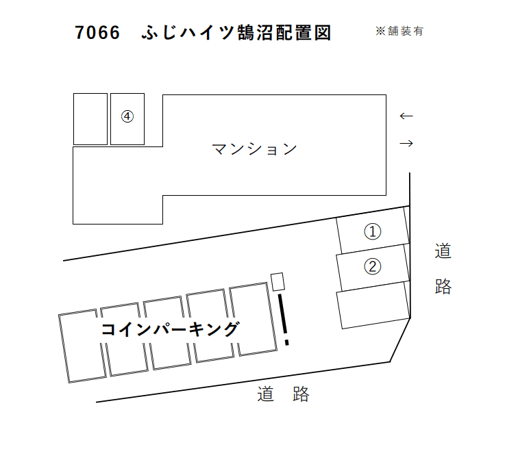 ふじハイツ鵠沼駐車場の駐車配置図