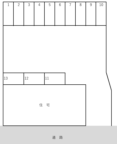 中島8条IN駐車場の駐車配置図