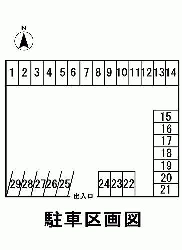 須田駐車場の駐車配置図