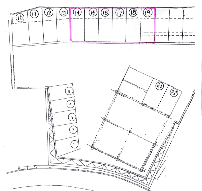 ユウキ駐車場の駐車配置図