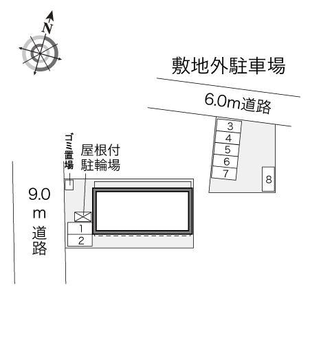 上渡津(28546) 敷地外駐車場の駐車配置図