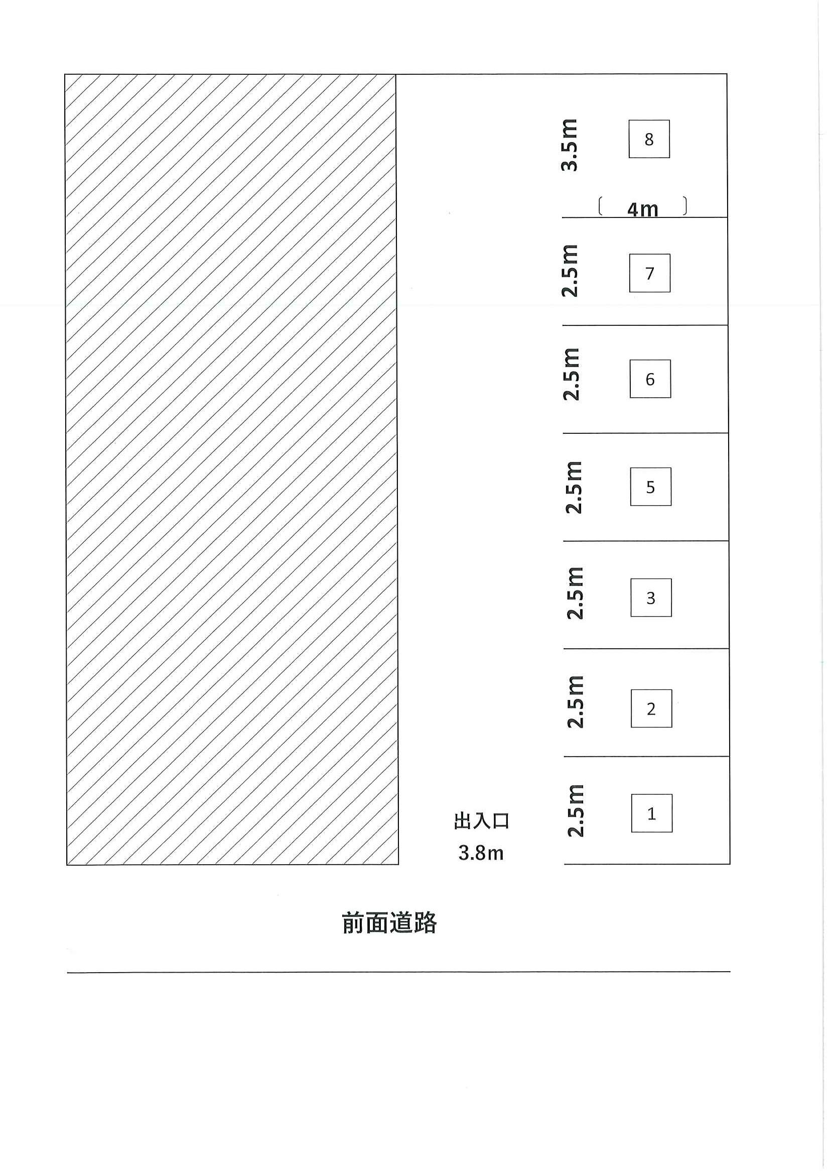 上戸田1丁目パーキングの駐車配置図