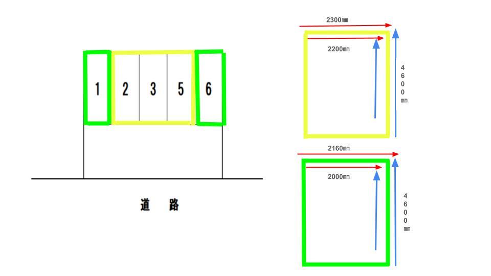 武蔵町駐車場の駐車配置図