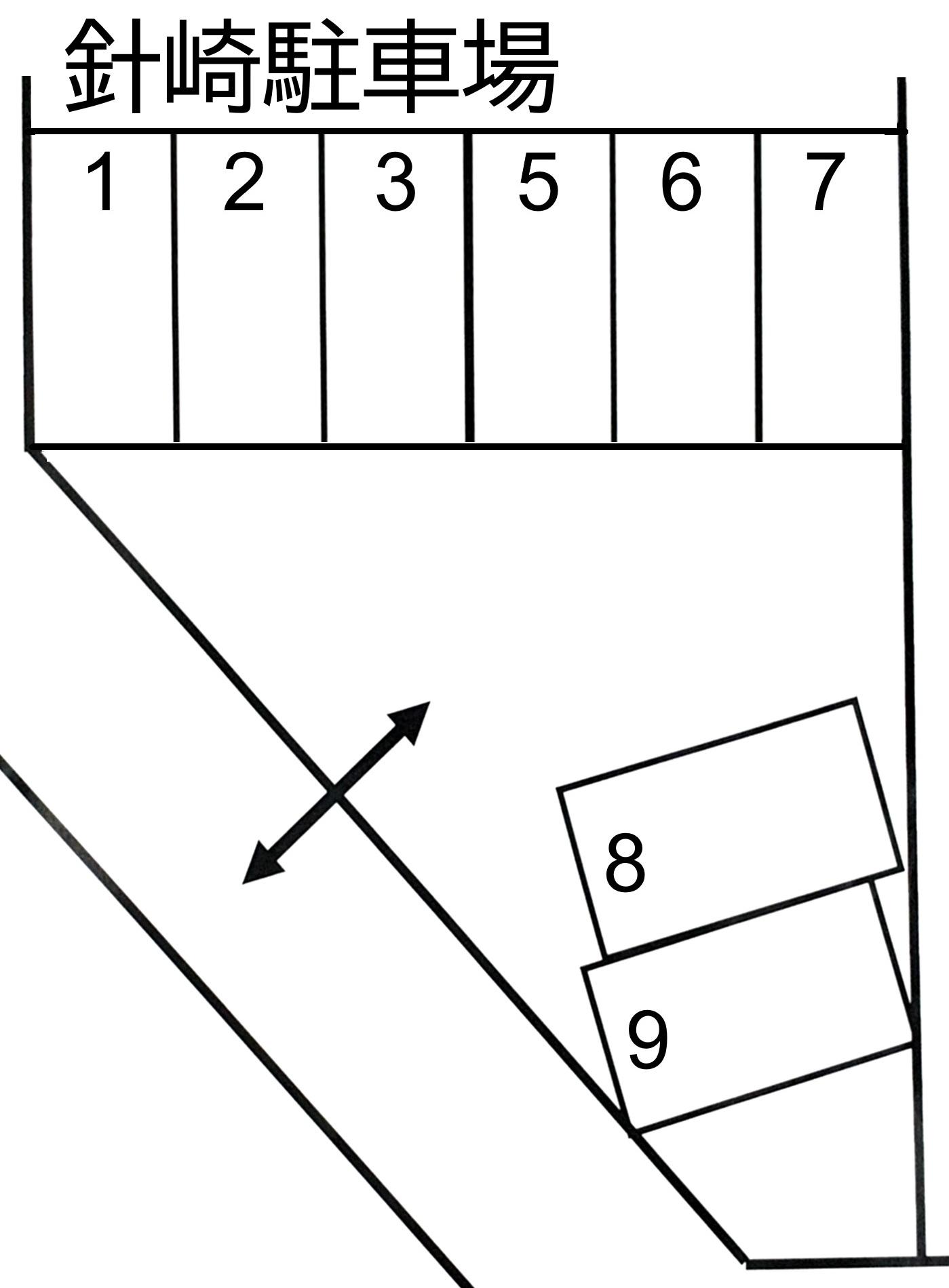 針崎駐車場の駐車配置図