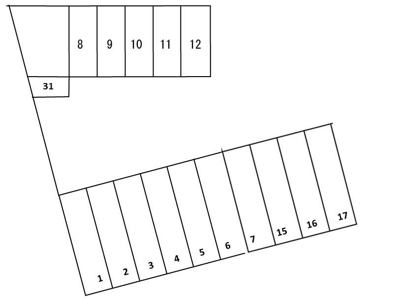 垣谷様大手町月極駐車場の駐車配置図