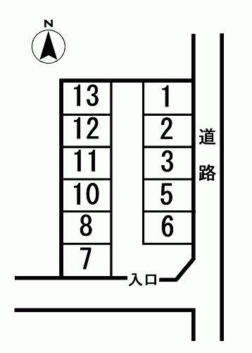 セイフティ倉前駐車場の駐車配置図