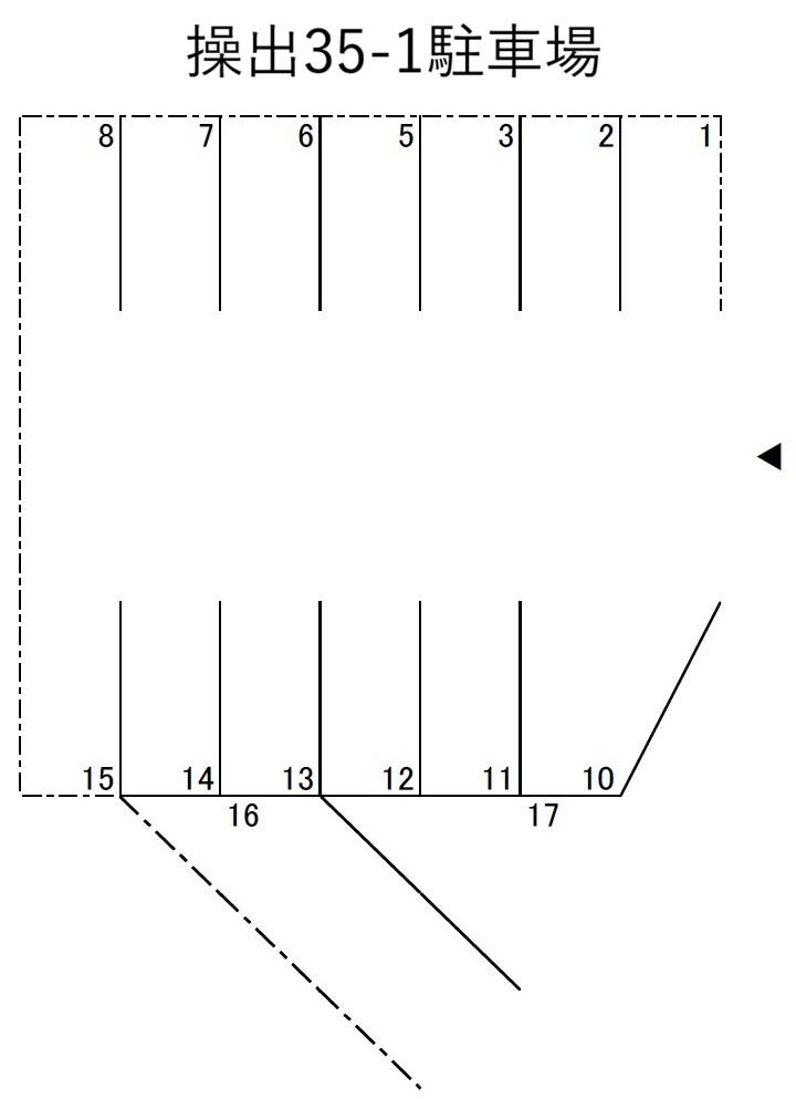 操出35-1駐車場の駐車配置図
