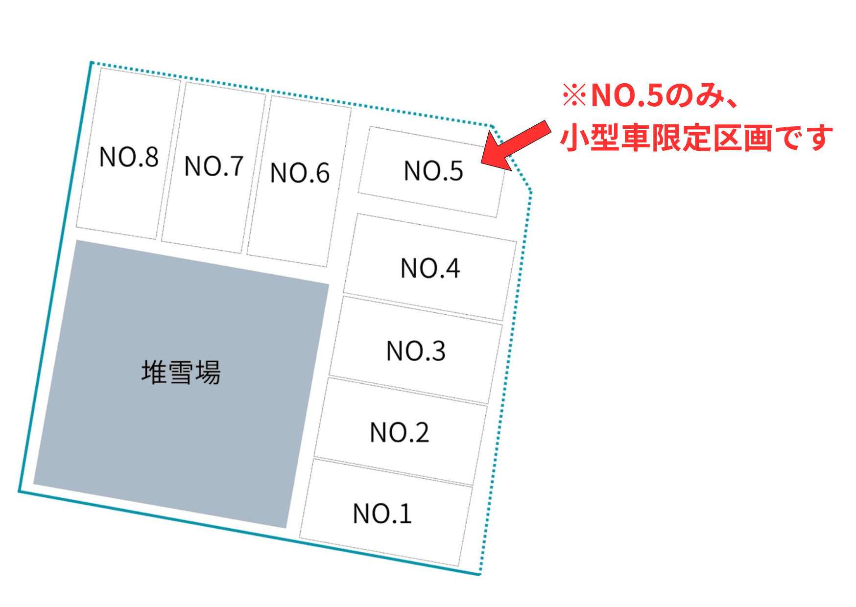 篠路7条5丁目駐車場の駐車配置図
