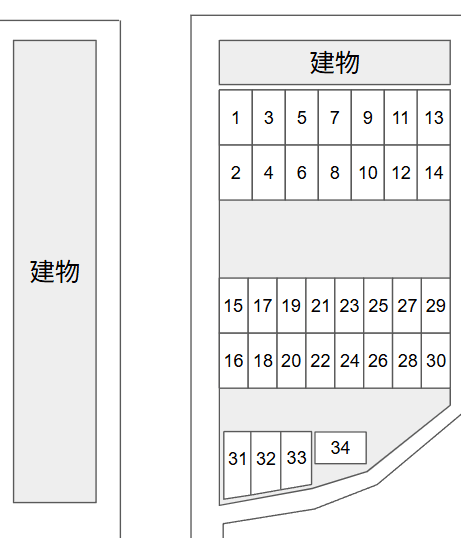 助戸1丁目斎田方駐車場の駐車配置図