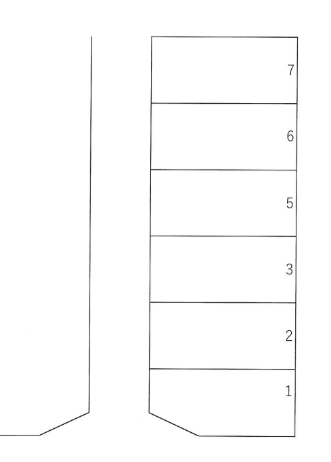 山二ツ2ガレージの駐車配置図