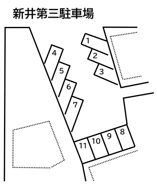 新井第三駐車場の駐車配置図
