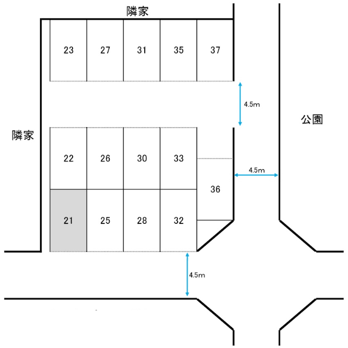 メイキモータープールの駐車配置図