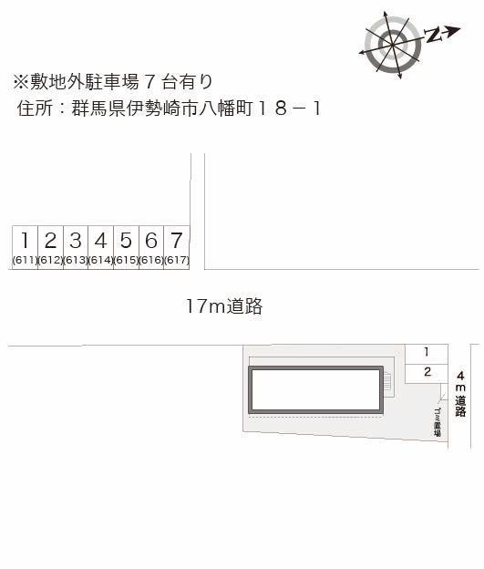 オステン グッチ(16450) 敷地外駐車場の駐車配置図