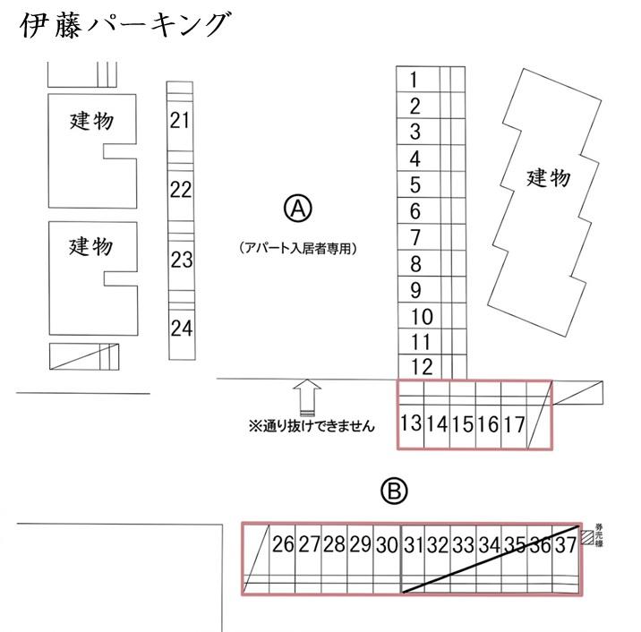 伊藤パーキングの駐車配置図