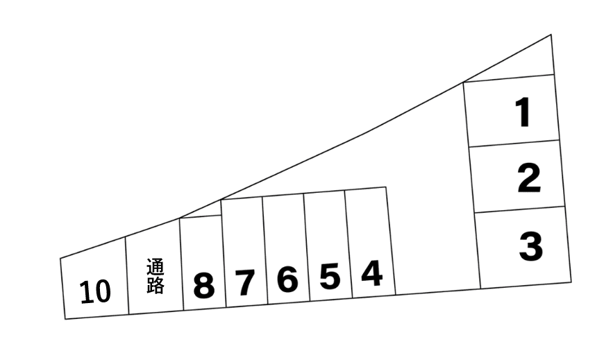 入間ヒルズ駐車場の駐車配置図