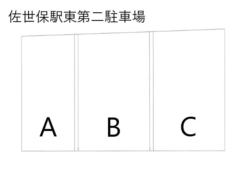 佐世保駅東第二駐車場の駐車配置図