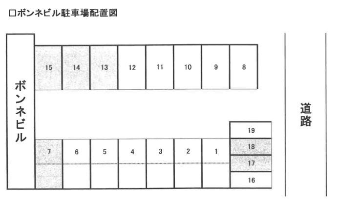 Bonnevilleの駐車配置図