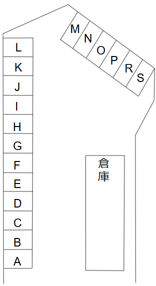 港屋駐車場の駐車配置図