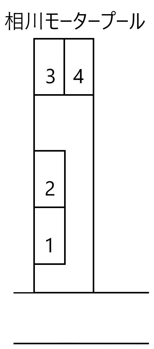 相川モータープールの駐車配置図