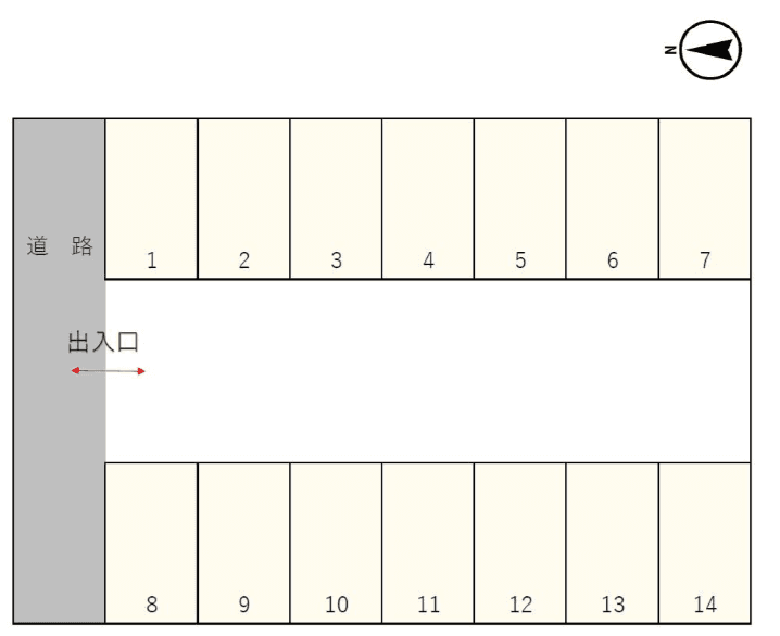 山下FD駐車場の駐車配置図