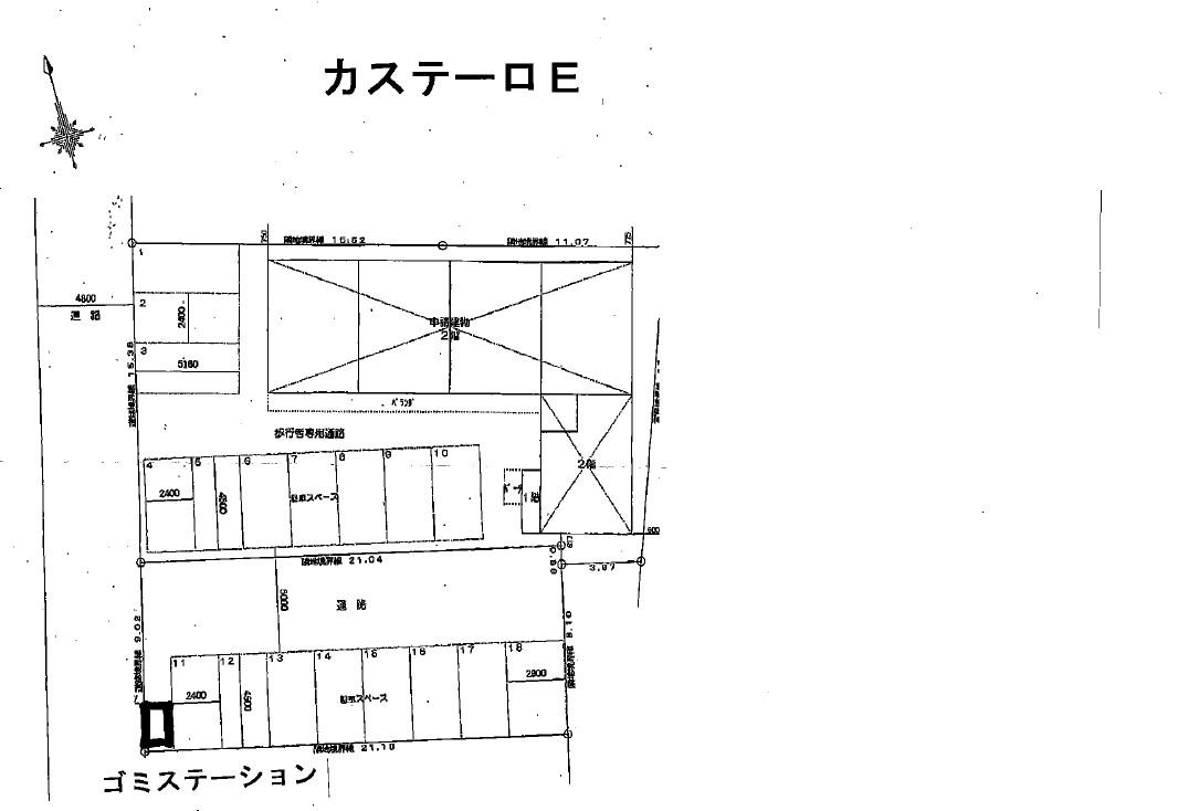 カステーロ駐車場の駐車配置図