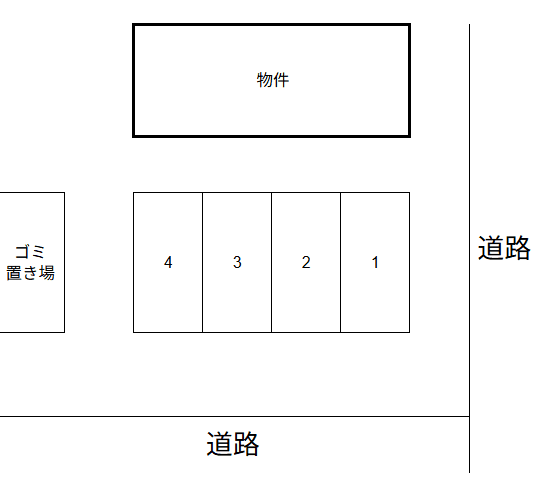 クロノス柏 駐車場の駐車配置図