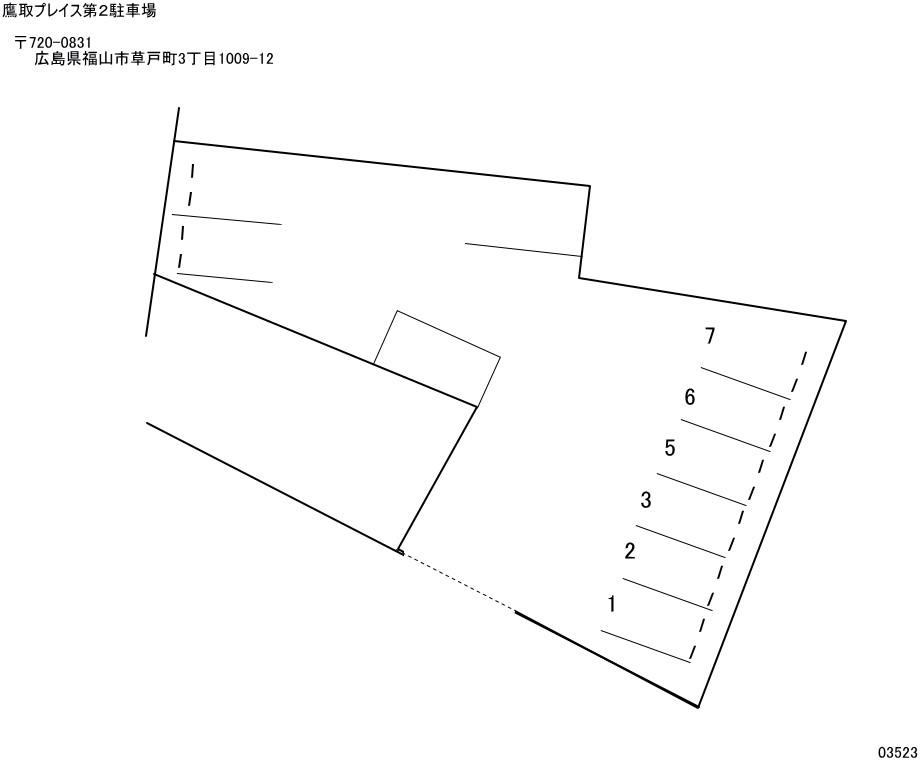 鷹取プレイス第二駐車場の駐車配置図