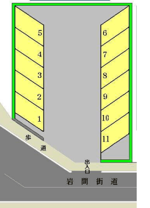 見和パーキングの駐車配置図