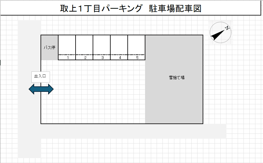 取上1丁目パーキングの駐車配置図