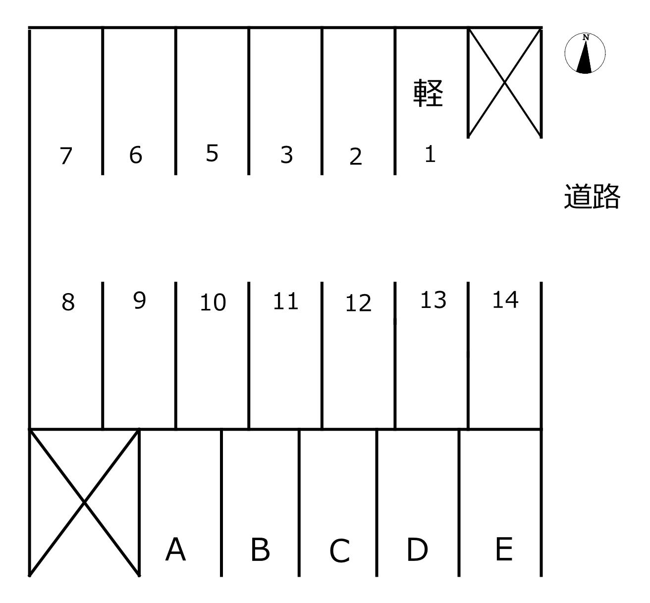 473_小碓通駐車場の駐車配置図