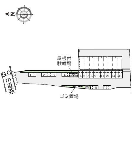 おおせぎⅢ(42122)の駐車配置図