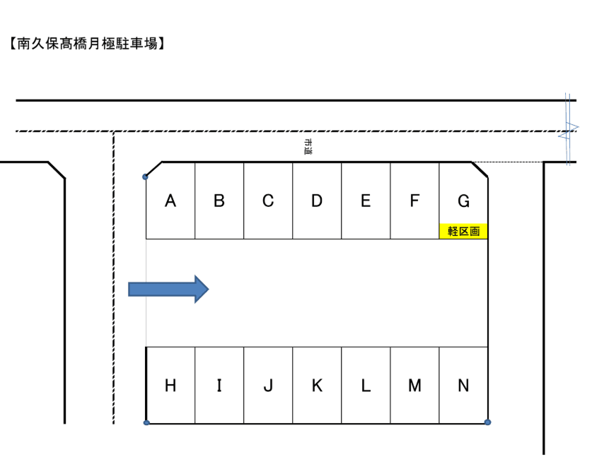 南久保髙橋月極駐車場の駐車配置図