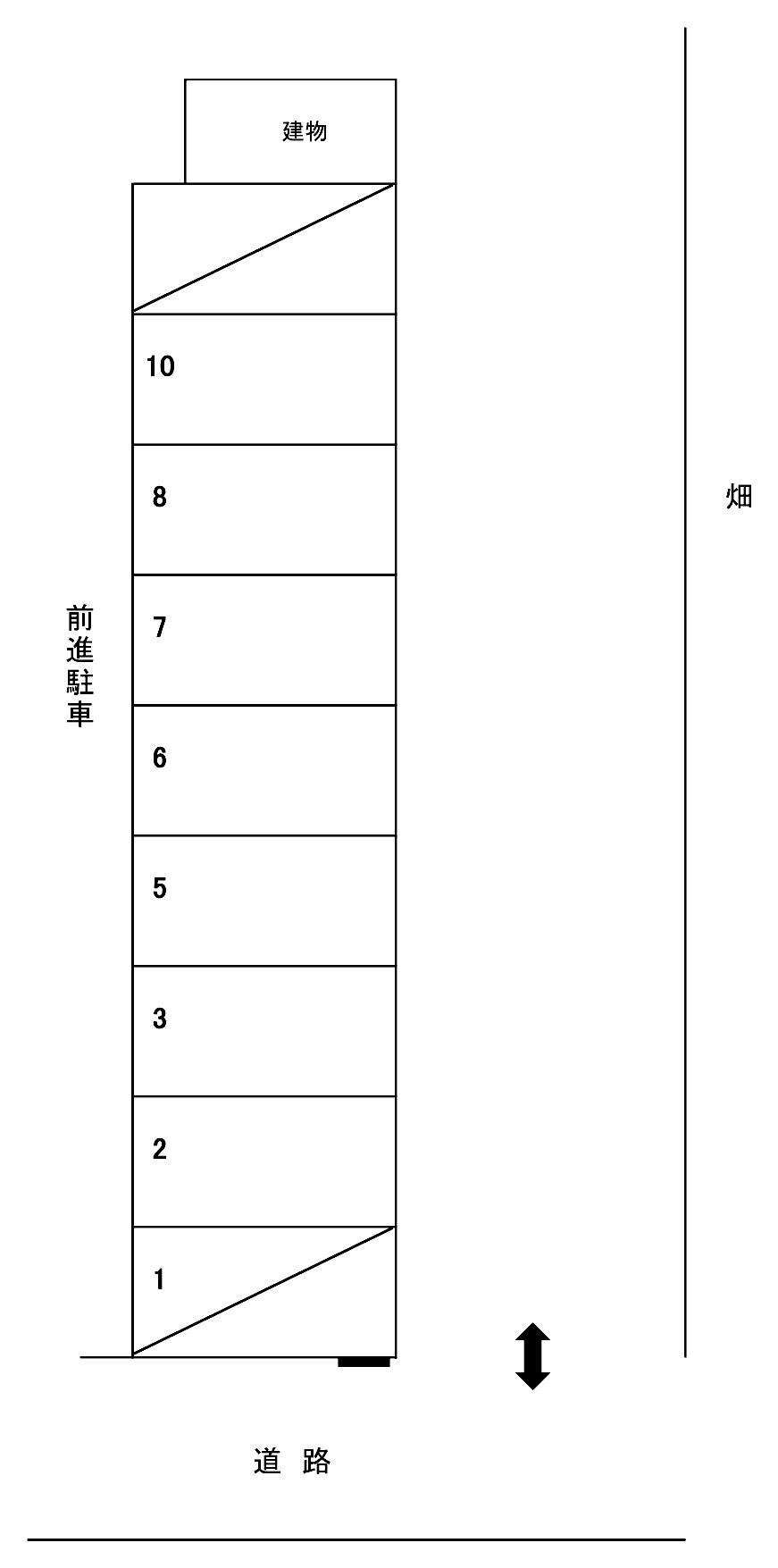 駿河台湯浅第二 駐車場の駐車配置図