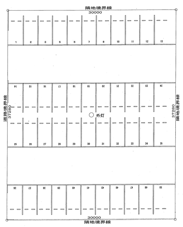 中田駐車場の駐車配置図