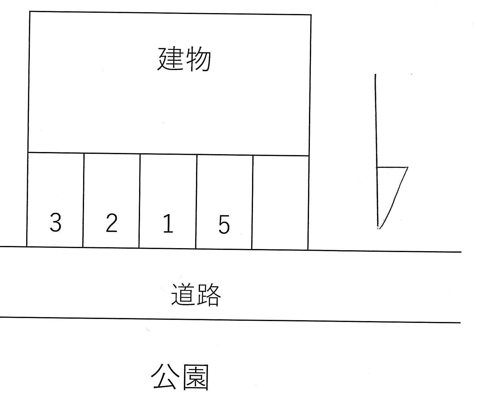 公園前駐車場の駐車配置図