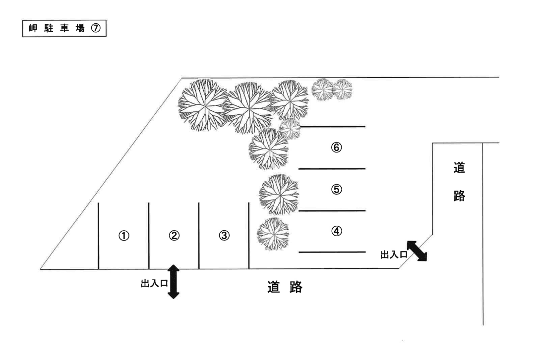 岬駐車場⑦の駐車配置図