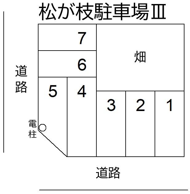 松が枝駐車場Ⅲの駐車配置図