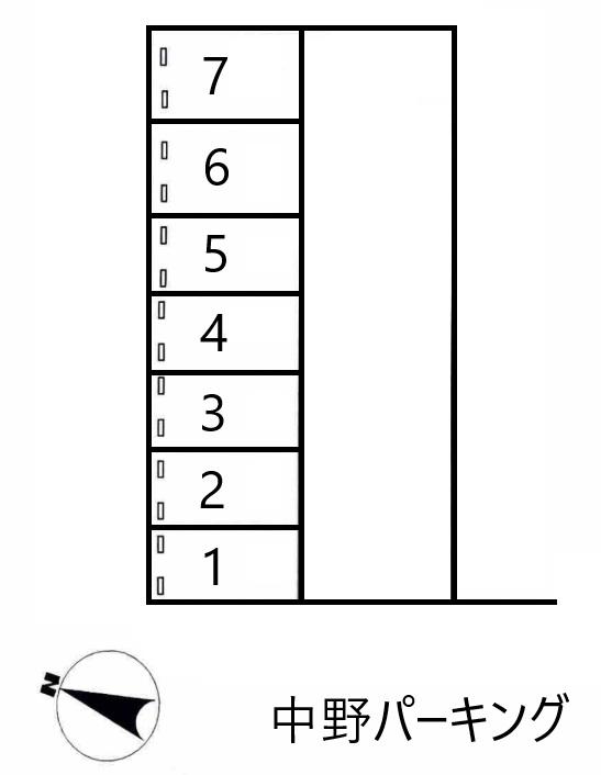 中野パーキングの駐車配置図