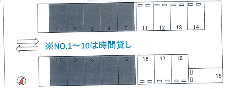 やまいち七北田第二パークの駐車配置図