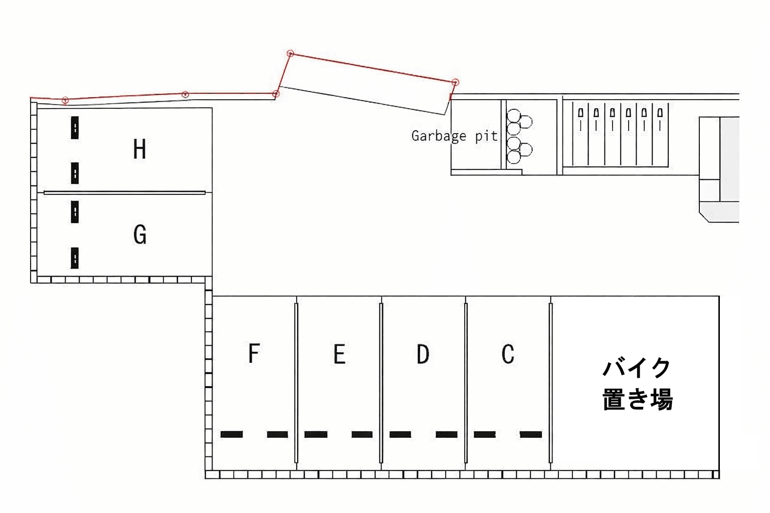 あんしん+西宿08-6002の駐車配置図