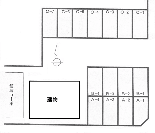 飯塚駐車場の駐車配置図