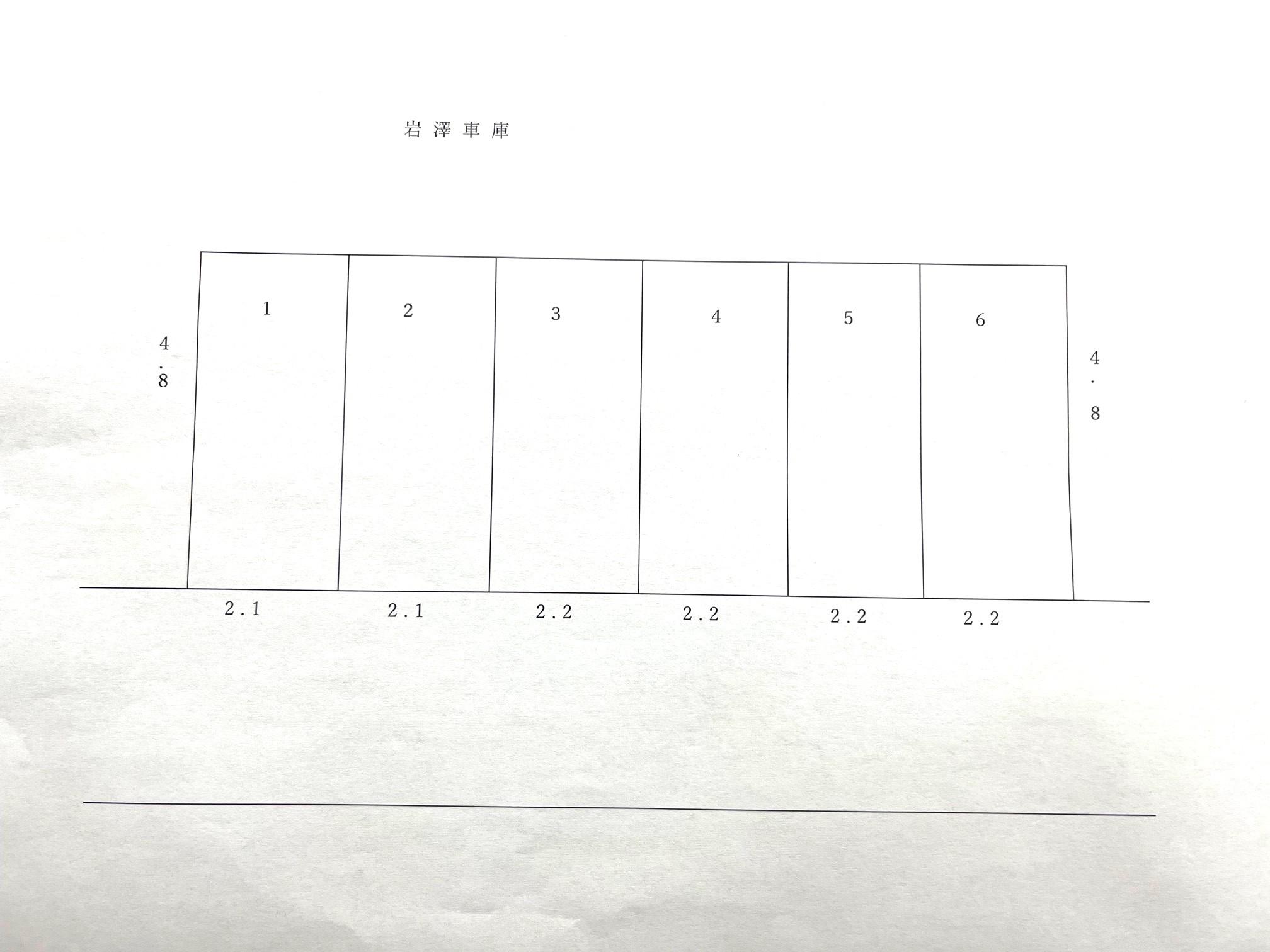 岩澤車庫の駐車配置図